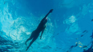 Sarah Ferguson swimming