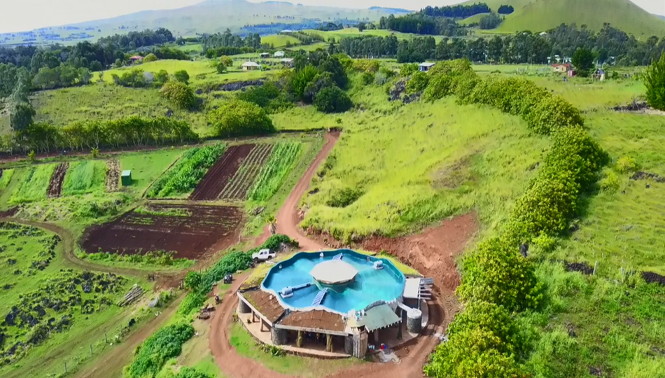 Aerial view of the Toki Rapa Nui’s Integral Development Center, year 2019.