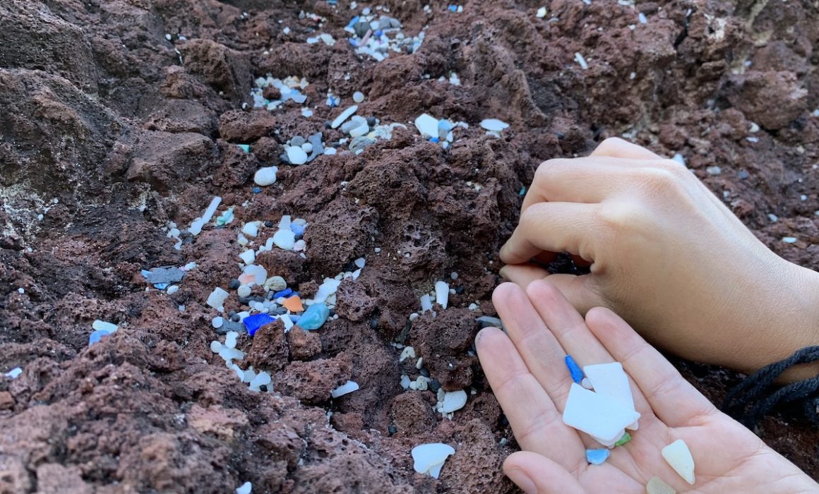 microplastic collection on Easter Island