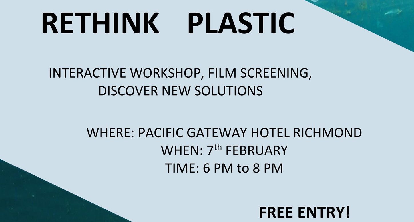 Rethink Plastic Workshop Flyer.