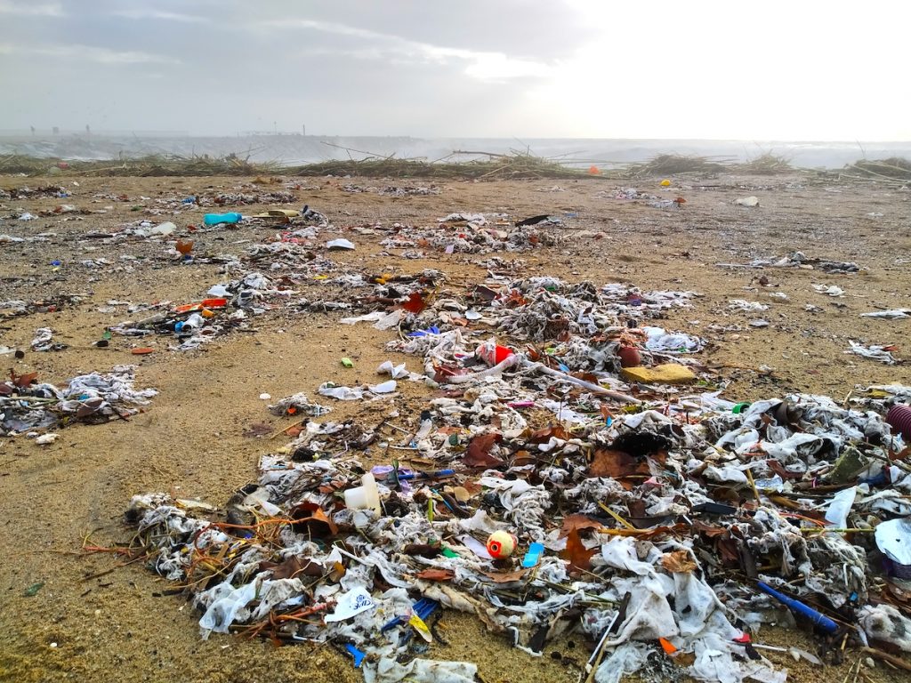 Plastic pollution Mediterranean Sea in Barcelona