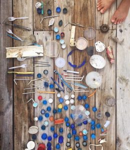 Adrian Midwood in Tonga: Plastic recovered from the Beaches of Tonga.