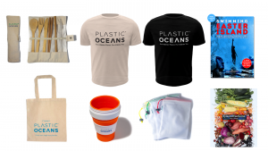 Products in the Plastic Oceans International Shop