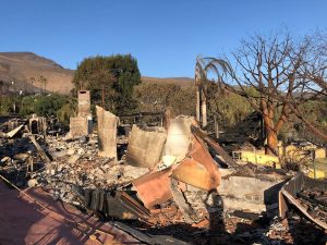 Home burned in the Malibu wildfires of 2018