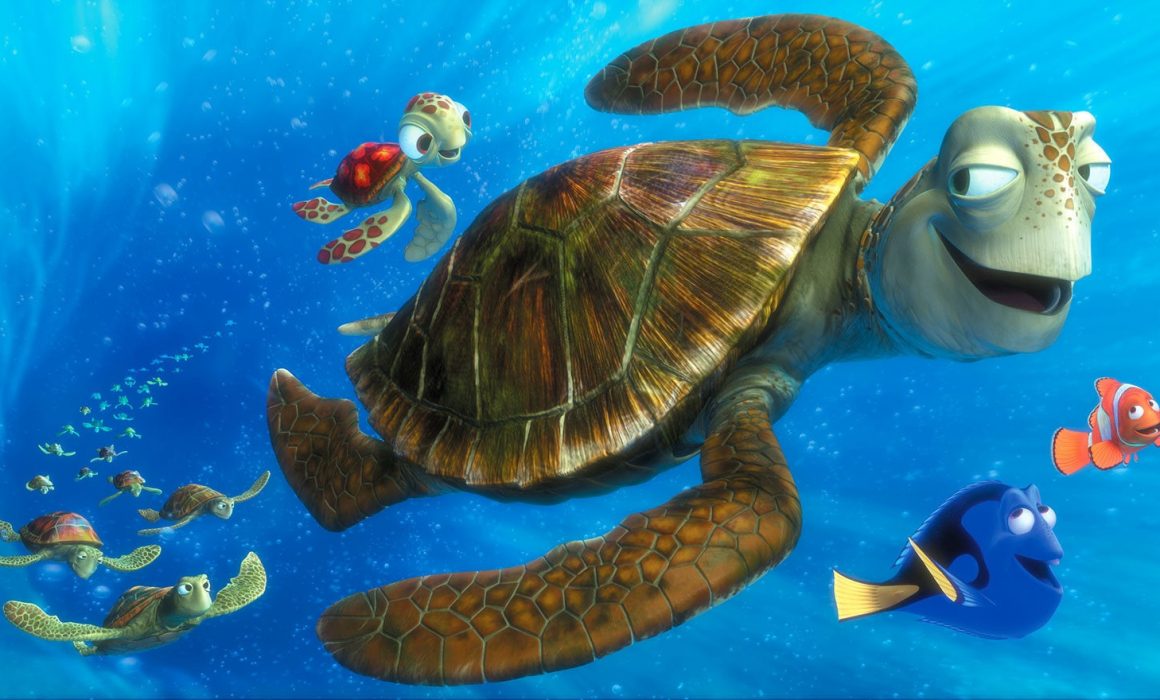 Crush and Squirt turtles from Finding Nemo