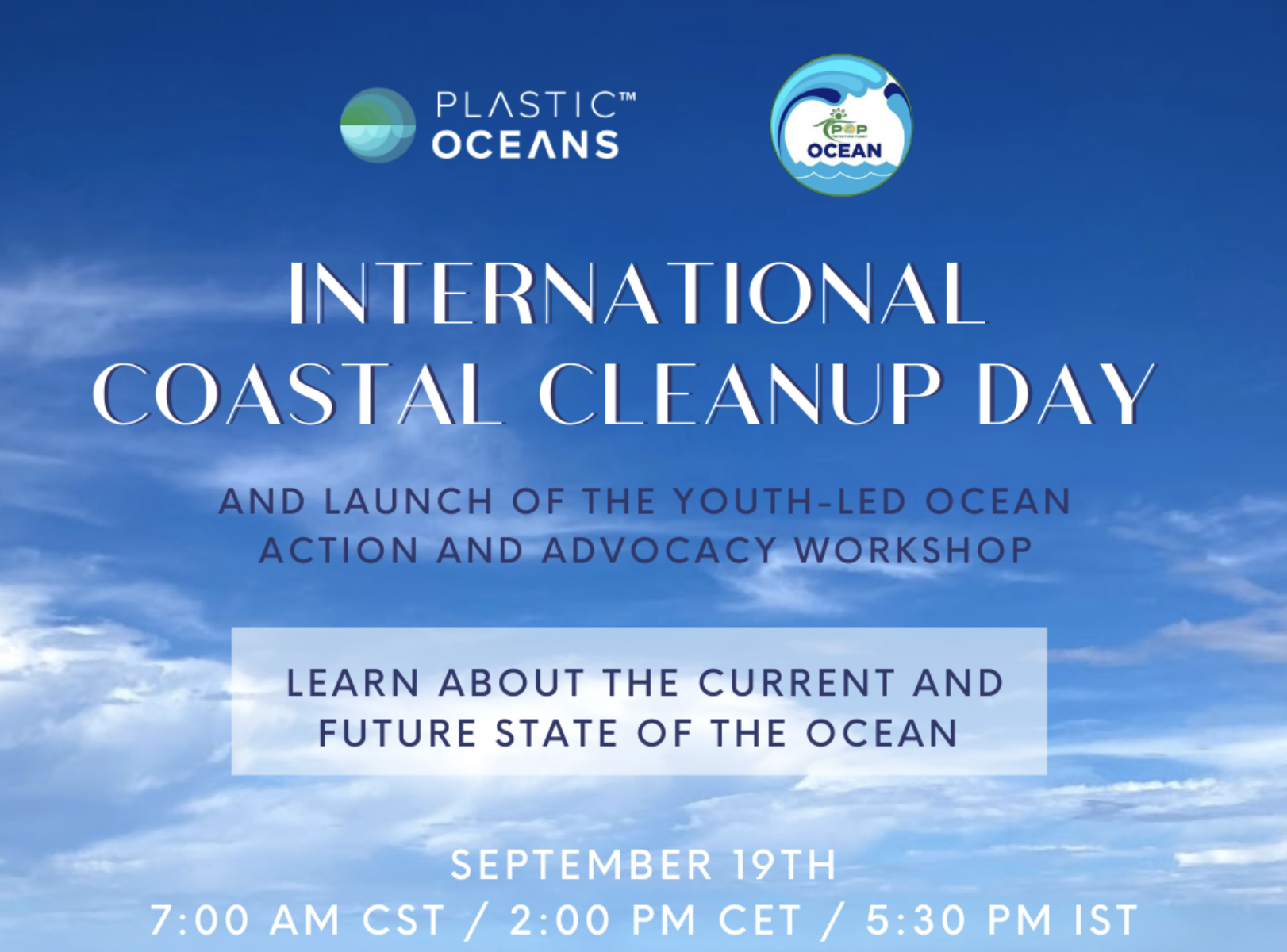 International Coastal Cleanup Day and The Launch of the Youth-Led Ocean Action and Advocacy Workshop