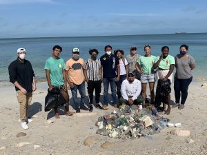 Beach cleanup in Seybaplaya, Mexico