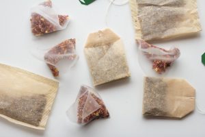 tea bags with plastic