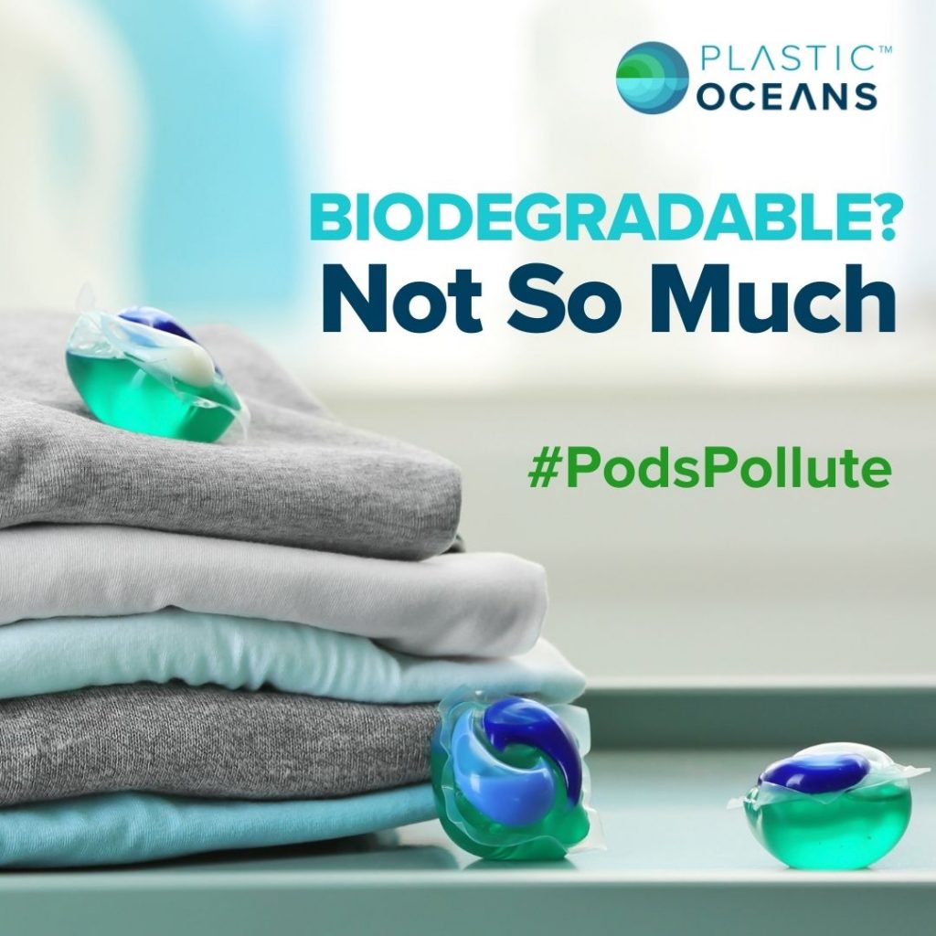 Detergent pods do not fully biodegrade