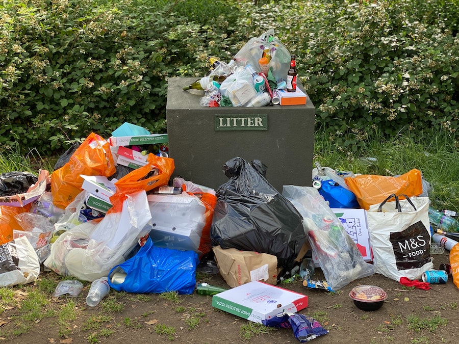 Residuos plásticos en Londres.