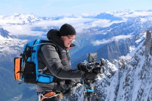 Craig Leeson filming The Last Glaciers