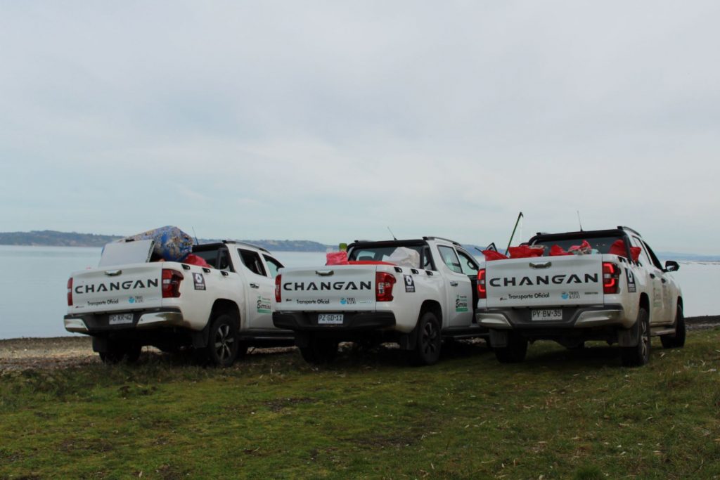 Las tres Changan Hunter en Trees & Seas 2021, Chiloé
